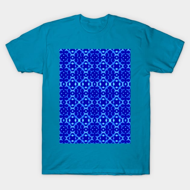 Bright Blue Pattern T-Shirt by Amanda1775